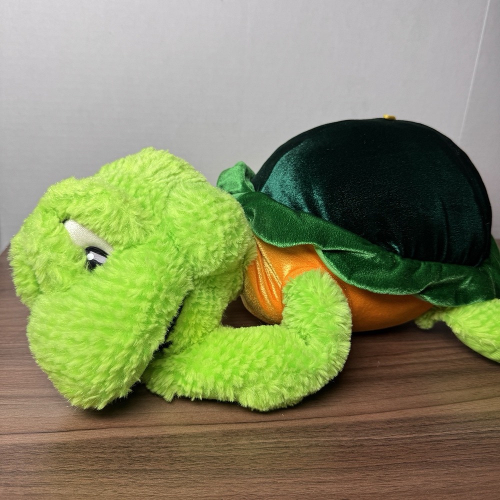 Classic Toy Co Plush Turtle Green Stuffed 22" Long Animal‎ Toy Hang Loop 2007